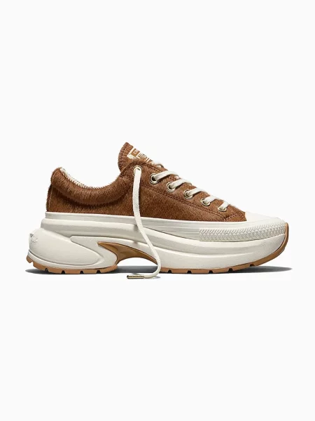 Converse Run Star Crush OX teniși pentru femei din piele maro