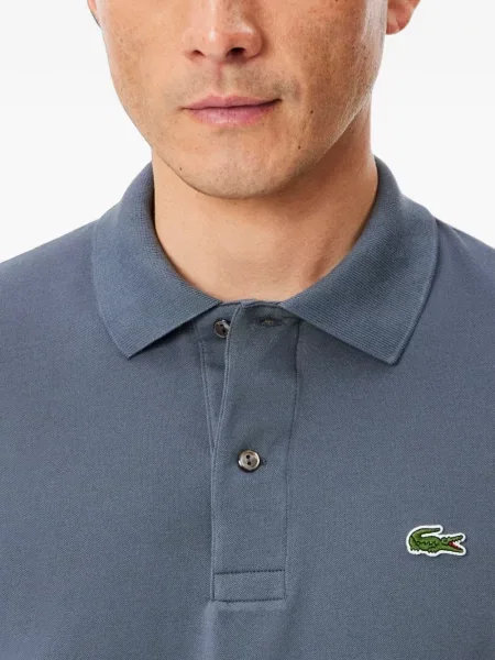 Tricou polo Lacoste cu autograf gri