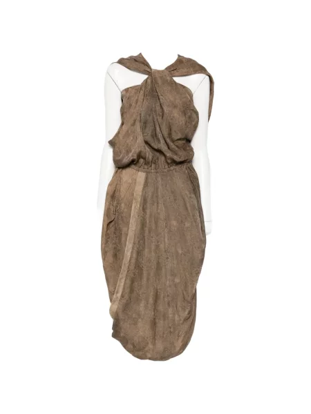 Rochie midi Uma Wang fără mâneci maro