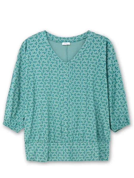 SHEEGO Tricou turcoaz / jad verde