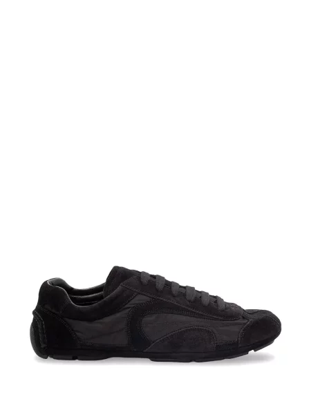 Sneakerși Prada cu șireturi din dantelă negru