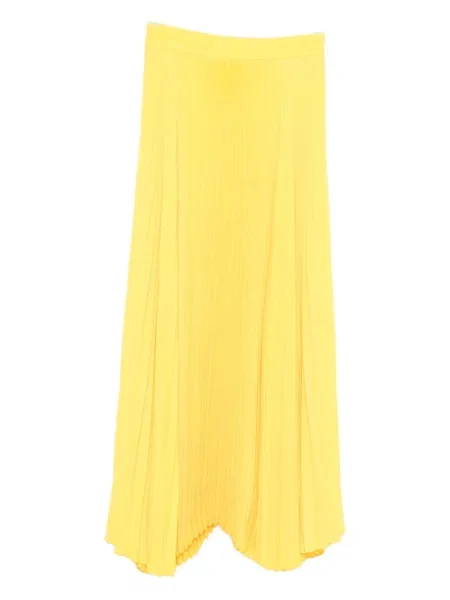 Maxi fusta plisata Styland plisată galben