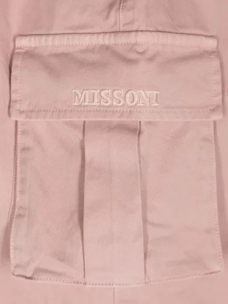 Spodnie cargo dziecięce Missoni różowe