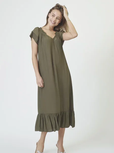 Co'couture Rochie Sunrise închis verde