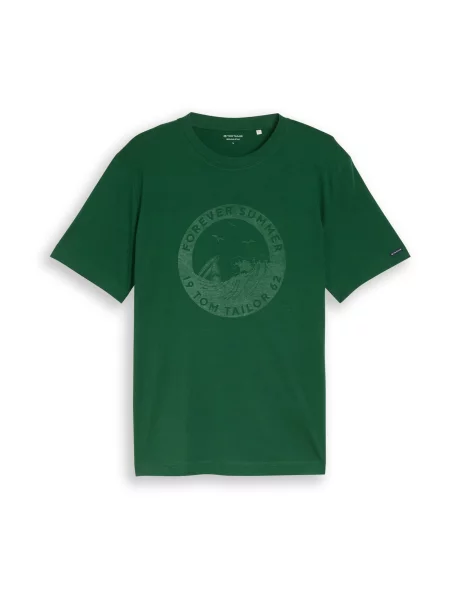 TOM TAILOR Tricou stuf / închis verde