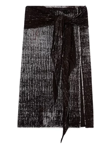 Fustă midi Diesel până la genunchi negru