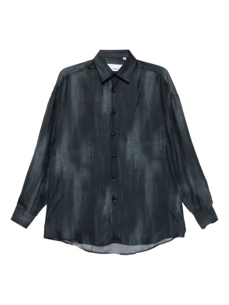 Cămașă Costumein cu imagine cu imprimeu abstract lungă albastru