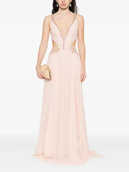 Rochie maxi Nissa de costum roz