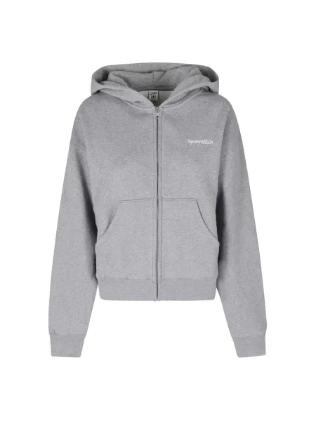 Bluza z kapturem Sporty And Rich z kapturem z logo szara