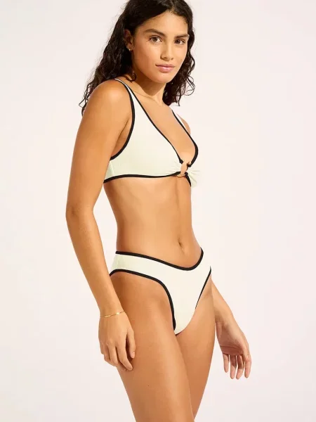 Seafolly biustonosz kąpielowy Ring Front beżowy