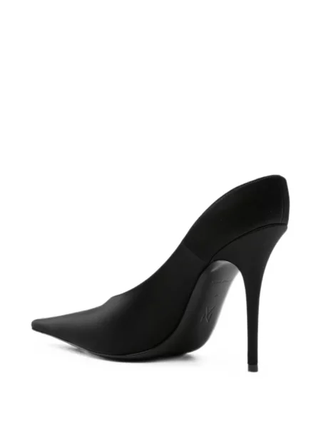 Pantofi cu toc Amina Muaddi din satin negru
