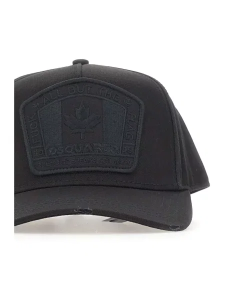Czapka z daszkiem Dsquared2 czarna