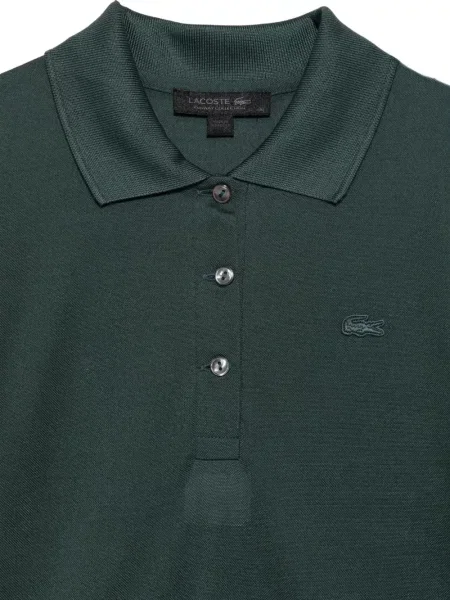 Tricou polo Lacoste cu autograf verde