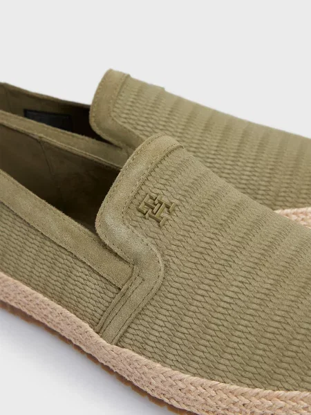Замшевые классические эспадрильи Tommy Hilfiger зеленые