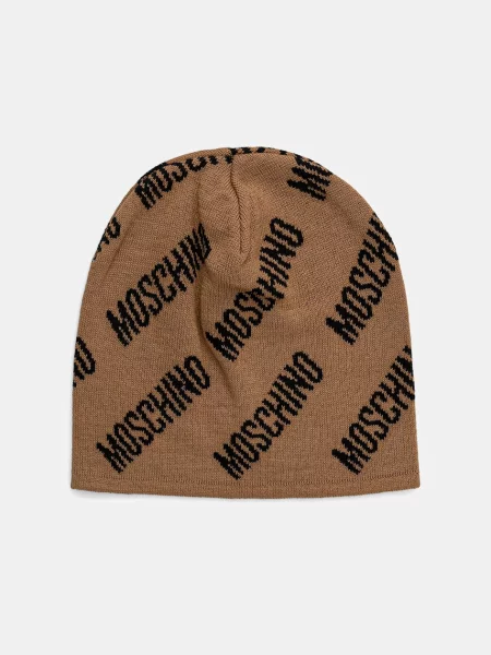 Moschino kapa z dodatkom volne rjava