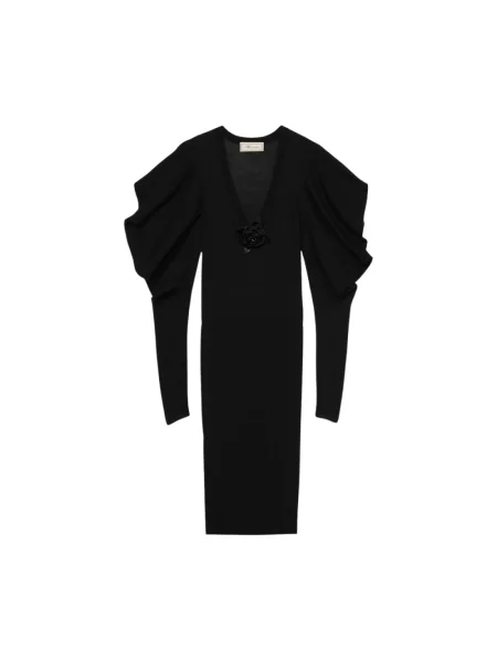 Dzianinowa sukienka Blumarine czarna