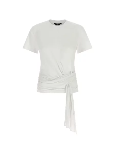 Tricou 7 For All Mankind drapate alb