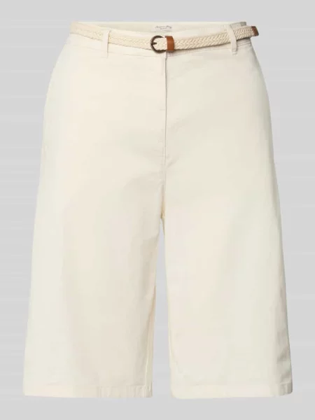 Bermudy z i wpuszczanymi w stylu francuskim Christian Berg Woman białe