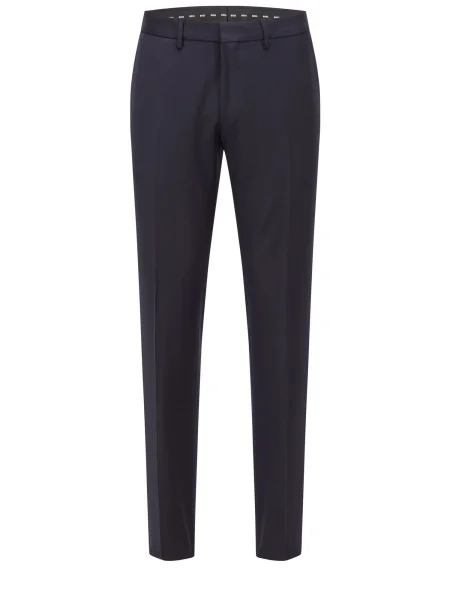 BOSS Pantaloni cu dungă Wenten închis albastru