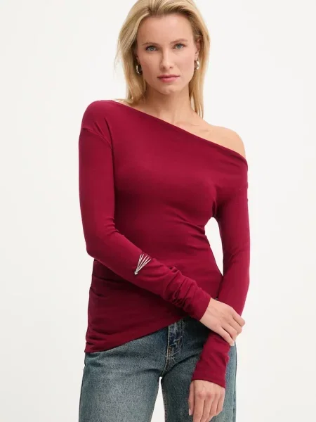 Блуза с дълги ръкави Answear.LAB бордо