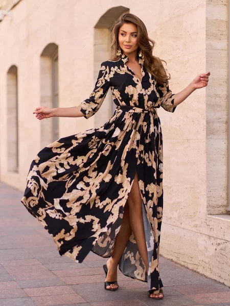 Сукня максі ISSA Plus чорний