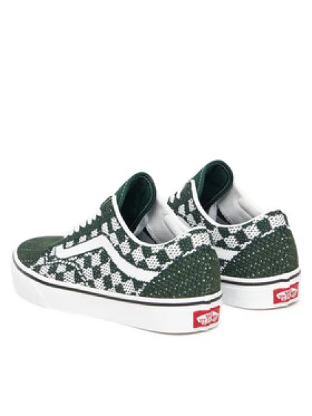 VANS Nizke superge Old Skool temno zelena / bela črna