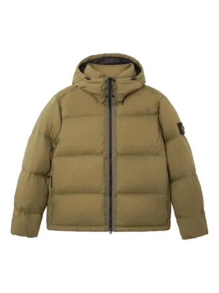 Kurtka puchowa Stone Island z kamieniami zielona