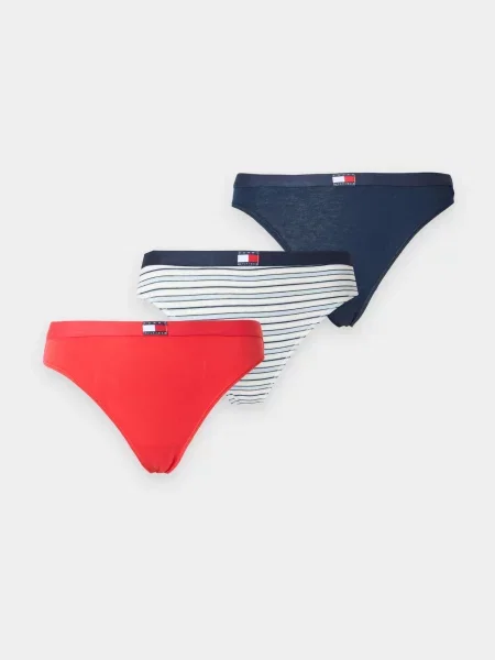 Tommy Hilfiger Underwear Tanga Heritage námořnická modř / červená / vlny bílé