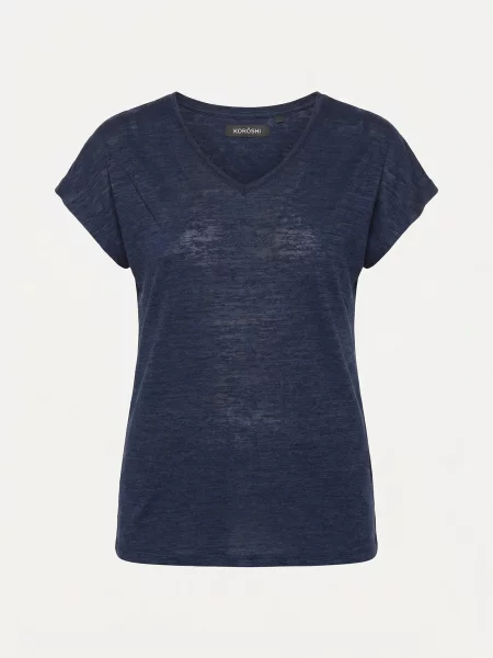 KOROSHI Tricou bleumarin