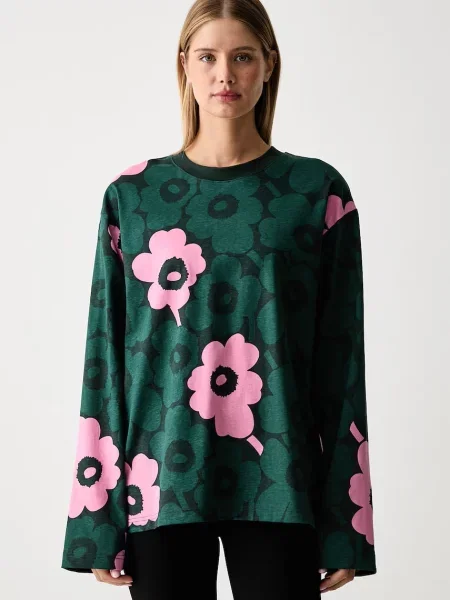 Tricou cu mânecă lungă Marimekko verde