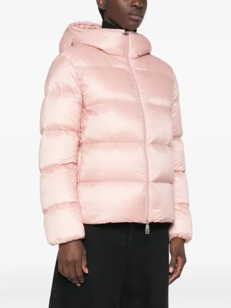 Geacă Moncler cu glugă roz