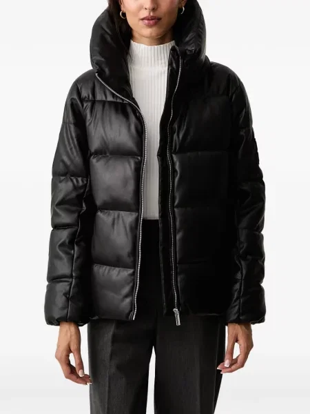 Matlasat geanta de piele Dkny negru