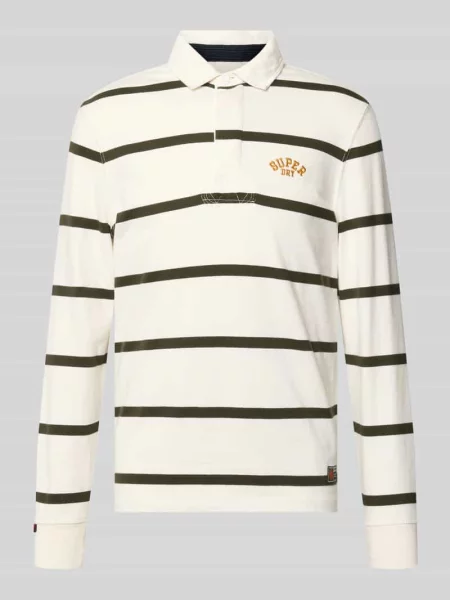 Koszulka polo o kroju regular fit z wyhaftowanym logo Superdry biała