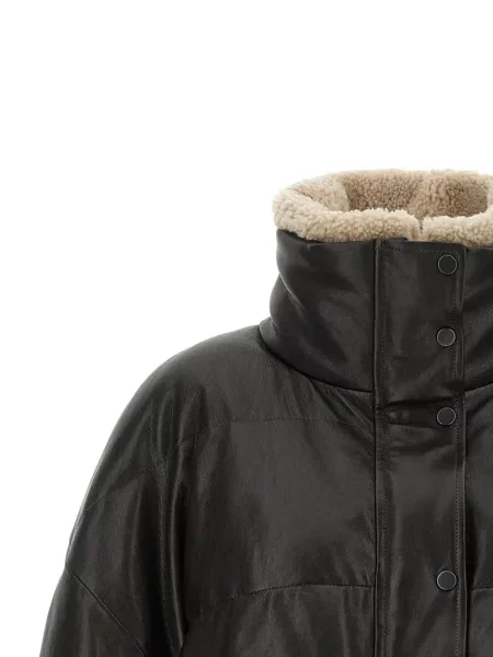 Matlasat geanta de piele Brunello Cucinelli maro