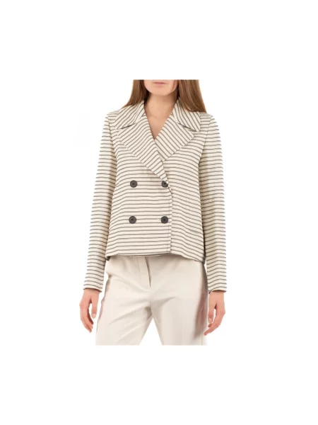 Max Mara Studio Kurtka Assuan weiss beżowa