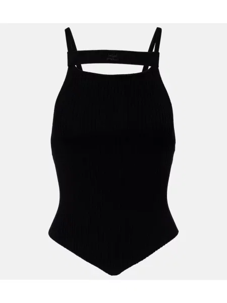 Top Courreges tricotate negru