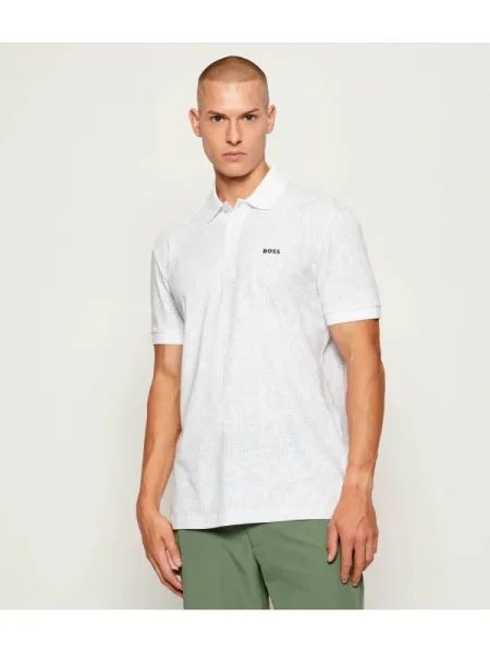 BOSS GREEN Polo AO Zone | stretch alb