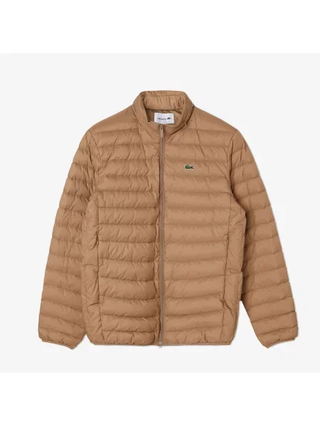 Lacoste Kurtka Ze Stójką Pikowana brązowa