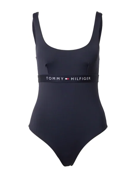 Tommy Hilfiger Underwear Costum de baie întreg albastru închis / roși aprins alb