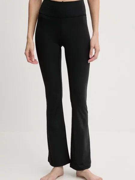 Yoga pantaloni Adidas Performance evazate negru