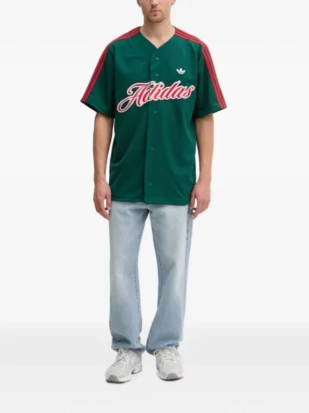 Pantaloni Adidas cu broderie cu dungi alergare negru
