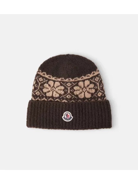 Σκούφος Moncler Enfant καφέ