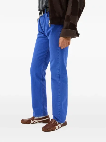 Blugi drepți Versace albastru