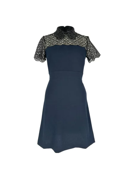 Rochie Sandro din dantelă albastru