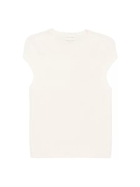 Sweter Loulou Studio bez rękawów z kaszmiru biały
