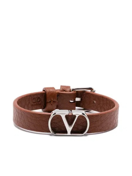 Кожена гривна Valentino Garavani кафяво