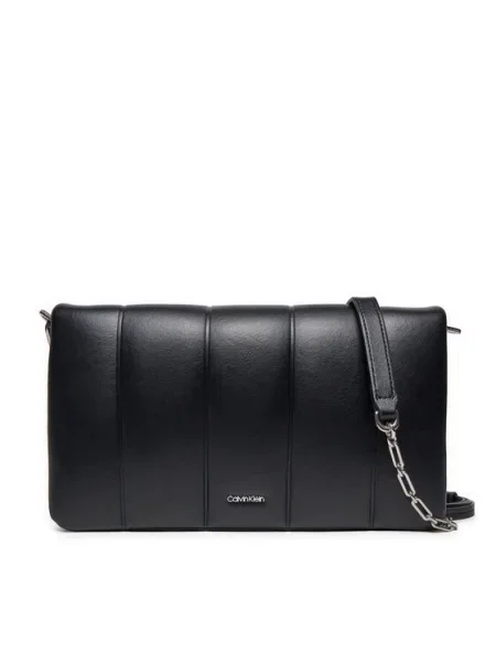 Calvin Klein Дамска чанта Line Quilt Shoulder Bag черен