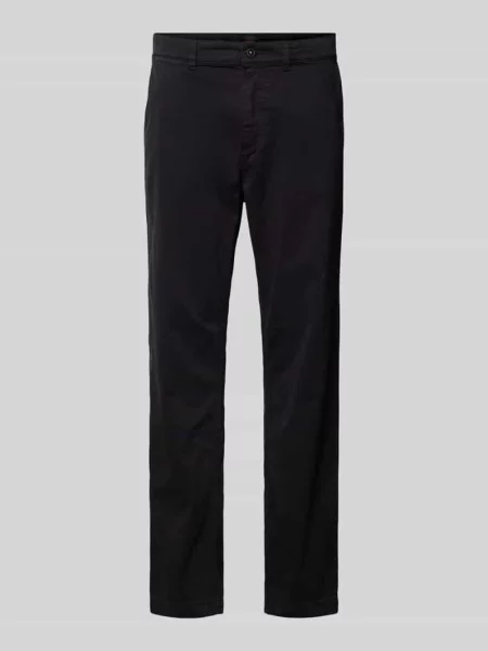 Chinosy o kroju regular fit ze szlufkami na pasek Boss Orange czarne