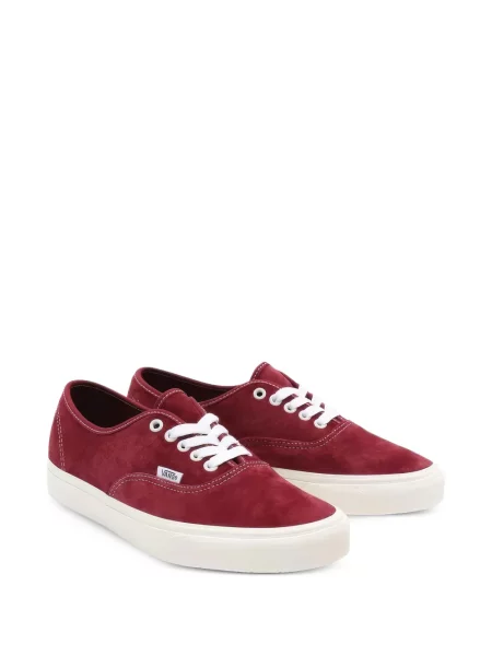 Sneakerși Vans Authentic din piele de căprioară roșu