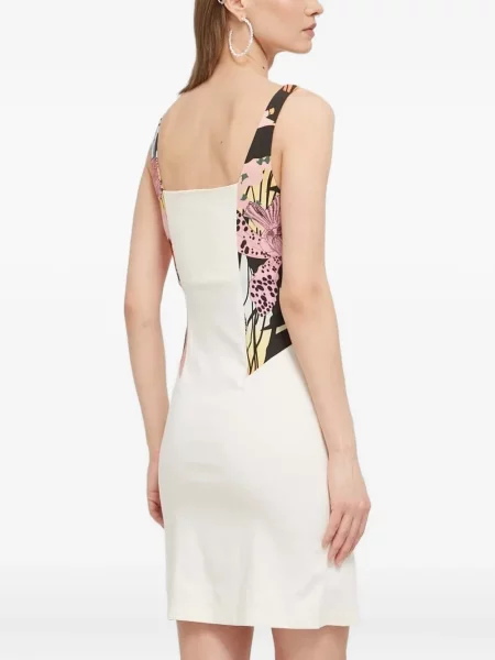 Rochie Desigual cu model floral cu imagine de costum alb